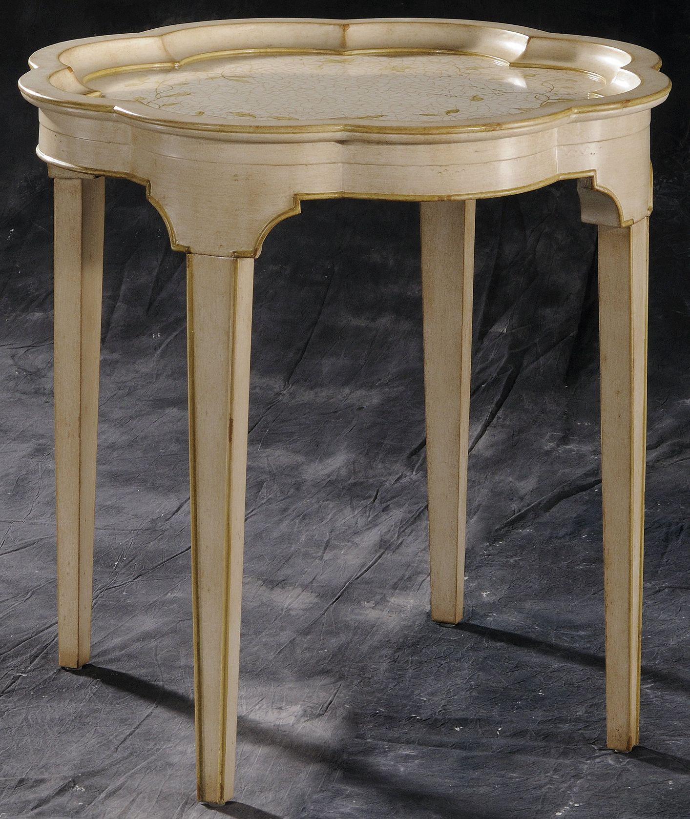 Well Liked Cream And Gold Console Tables Regarding Cream End Table – Classic Wood Accent Furniture (View 4 of 10)