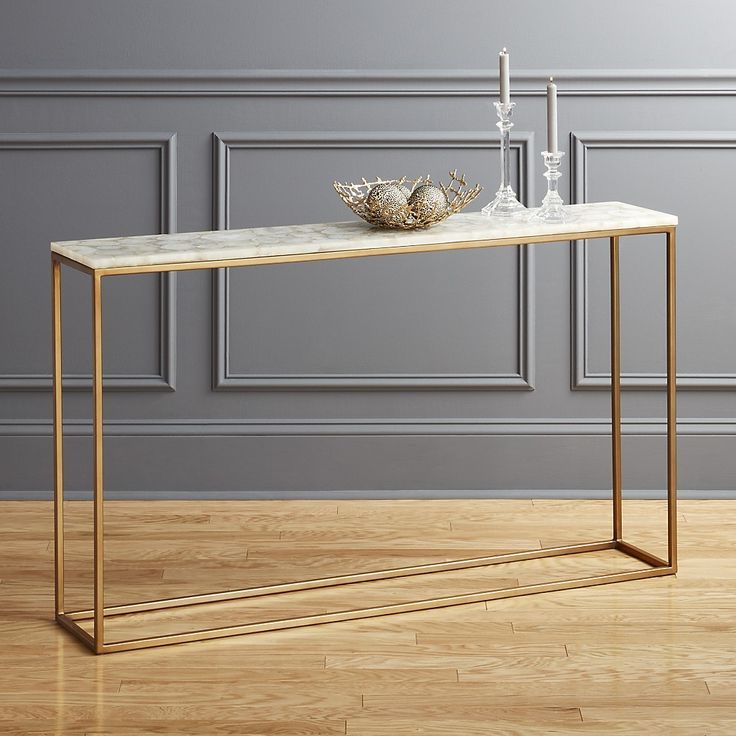 Well Liked Square Modern Console Tables Within Iris White Agate Console Table + Reviews (View 1 of 10)