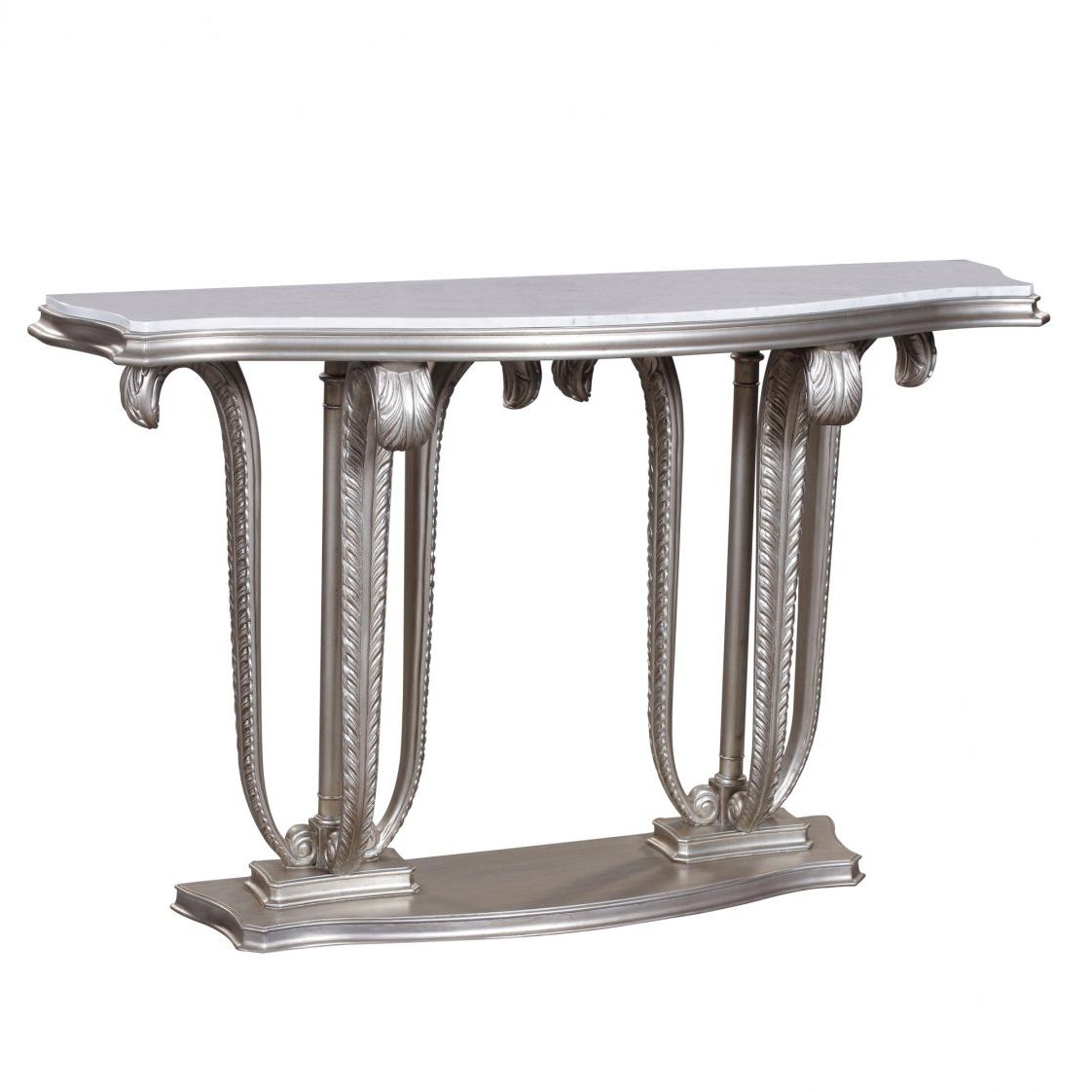 White Marble Console Tables In Most Current Console Table Plume White Marble (View 4 of 10)