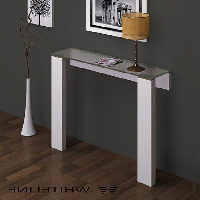 Whiteline Jane High Gloss White Console – Modern – Console Throughout Well Known Square High Gloss Console Tables (View 5 of 10)