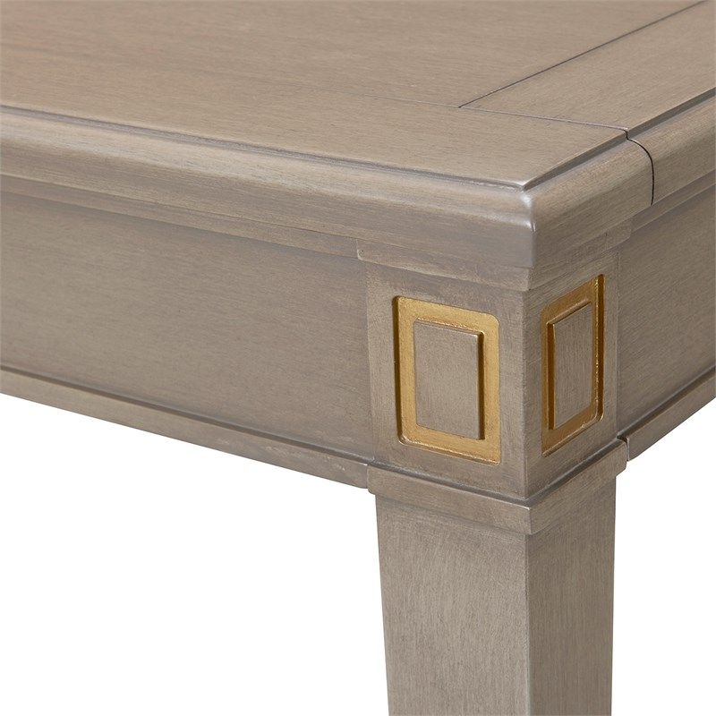 Widely Used Gray And Gold Console Tables Regarding Jennifer Taylor Home Dauphin Gold Accent Console Vanity (View 10 of 10)
