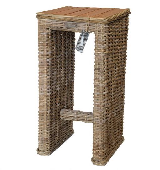 Widely Used Natural Mango Wood Console Tables Inside Small Rattan Console Table With Mango Wood Top Natural (View 2 of 10)