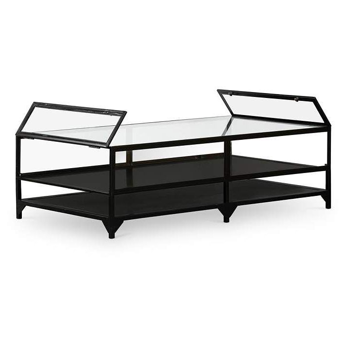 2 Shelf Coffee Tables In Most Up To Date Shadow Box 54 1/4" Wide Matte Black 2 Shelf Coffee Table – #89a (View 5 of 10)