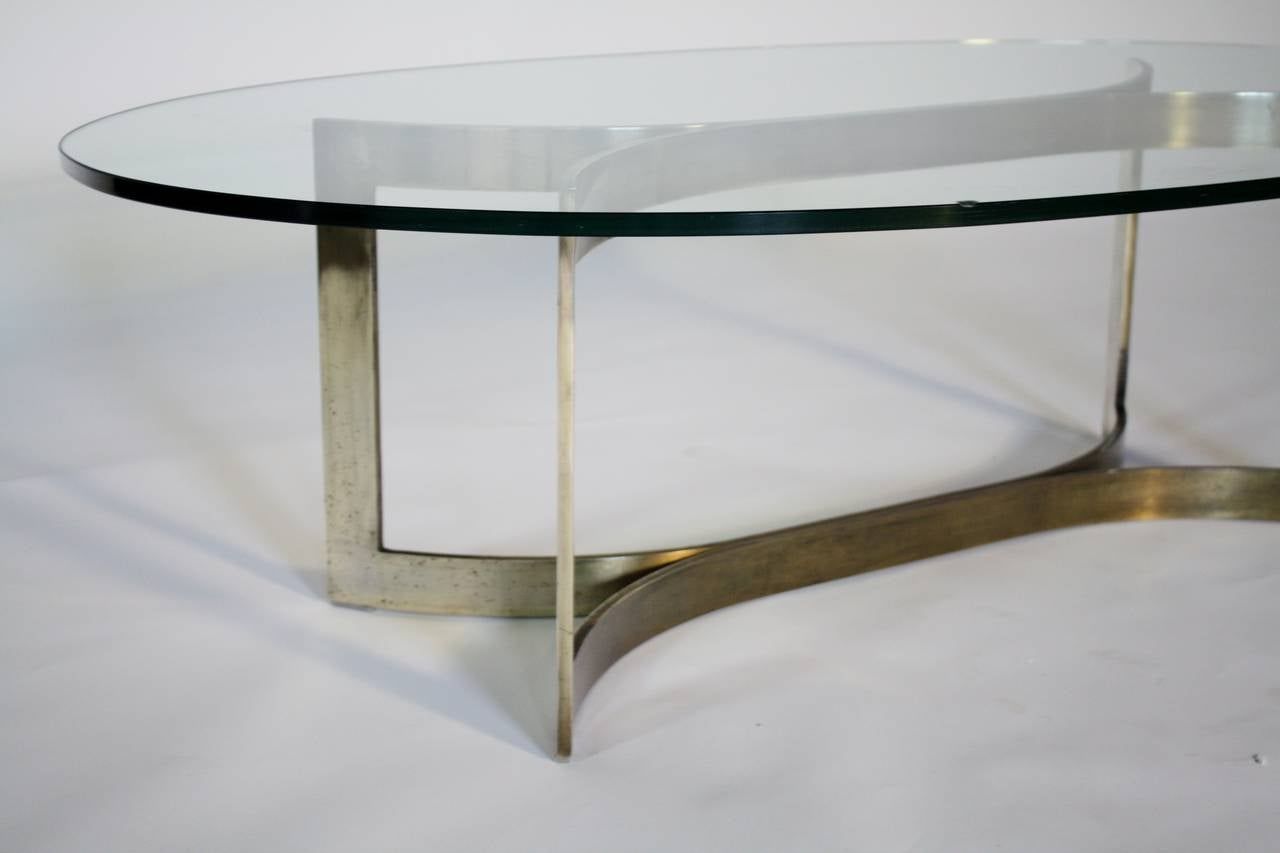 2019 Baker Bronze And Glass Oval Cocktail Table At 1stdibs With Regard To Glass And Pewter Oval Coffee Tables (View 10 of 10)