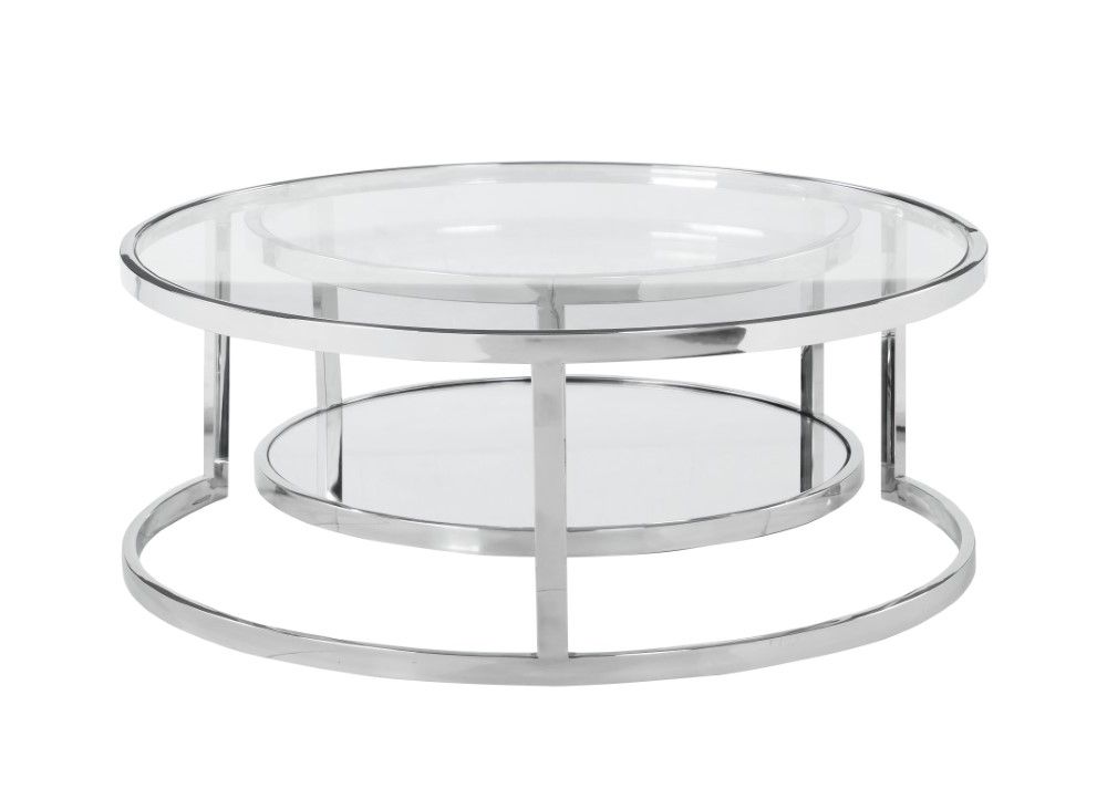 2019 Chintaly – 35" Round Nesting Cocktail Table – 5509 Ct Nst In Polished Chrome Round Cocktail Tables (View 10 of 10)