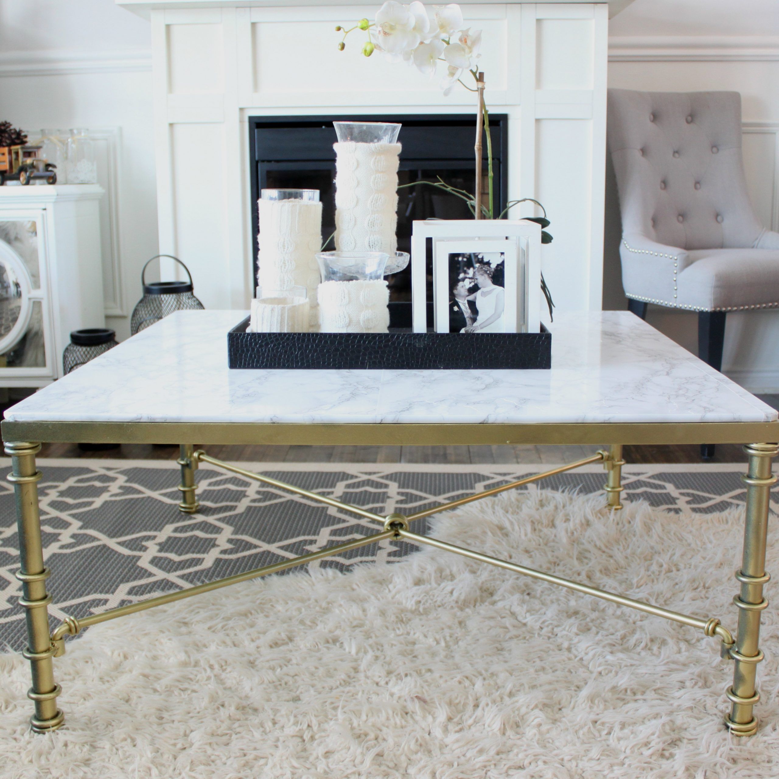2019 Faux Marble Coffee Tables With Regard To Diy Faux Marble Coffee Table – A Purdy Little House (View 6 of 10)