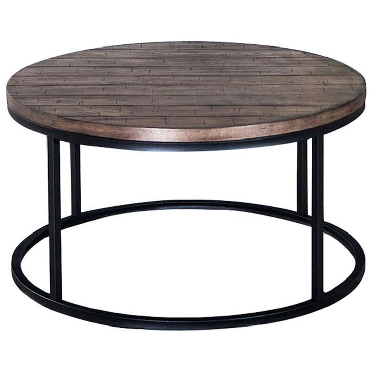 2019 Lane Round Cocktail Table In Wheat And Black (View 6 of 10)