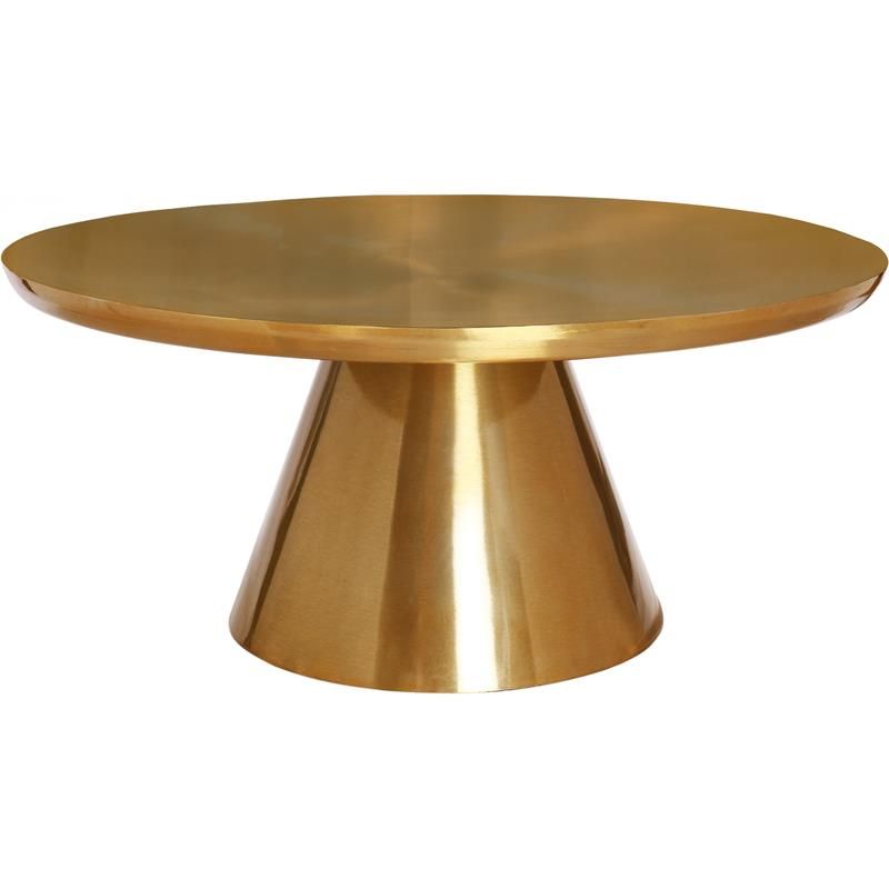 2019 Square Black And Brushed Gold Coffee Tables Pertaining To Meridian Furniture Martini Brushed Gold Metal Coffee Table – 239 C (View 5 of 10)