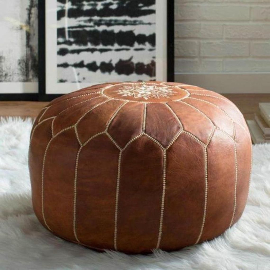2020 Gray Moroccan Inspired Pouf Ottomans Within Moroccan Pouf Ottoman Footstool Poof Poufs Pouffe Pouffe (View 1 of 10)