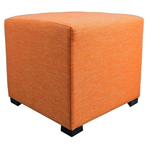 2020 Mjl Furniture Designs Merton Collection Fabric Upholstered Modern Cube Throughout Orange Fabric Modern Cube Ottomans (View 9 of 10)