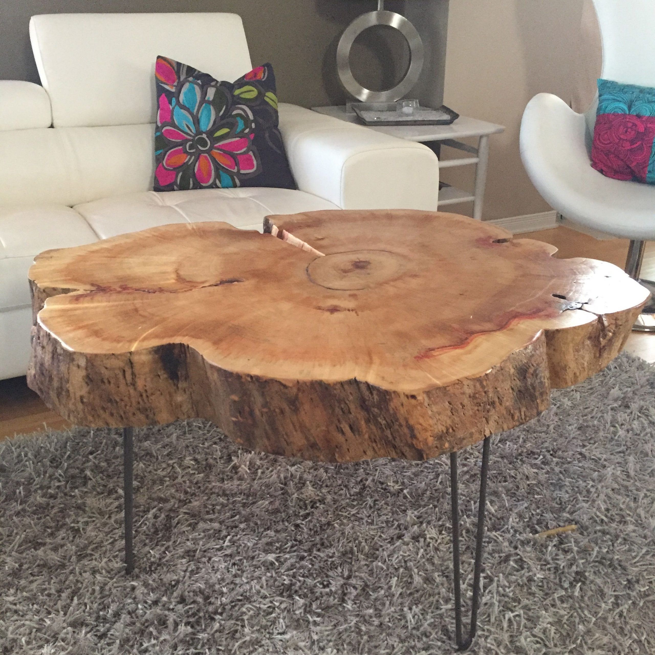 2020 Pin On Rough Cut Build Ideas In Oak Wood And Metal Legs Coffee Tables (View 5 of 10)