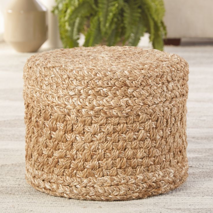 2020 White And Beige Ombre Cylinder Pouf Ottomans With Overstock: Online Shopping – Bedding, Furniture, Electronics (View 3 of 10)
