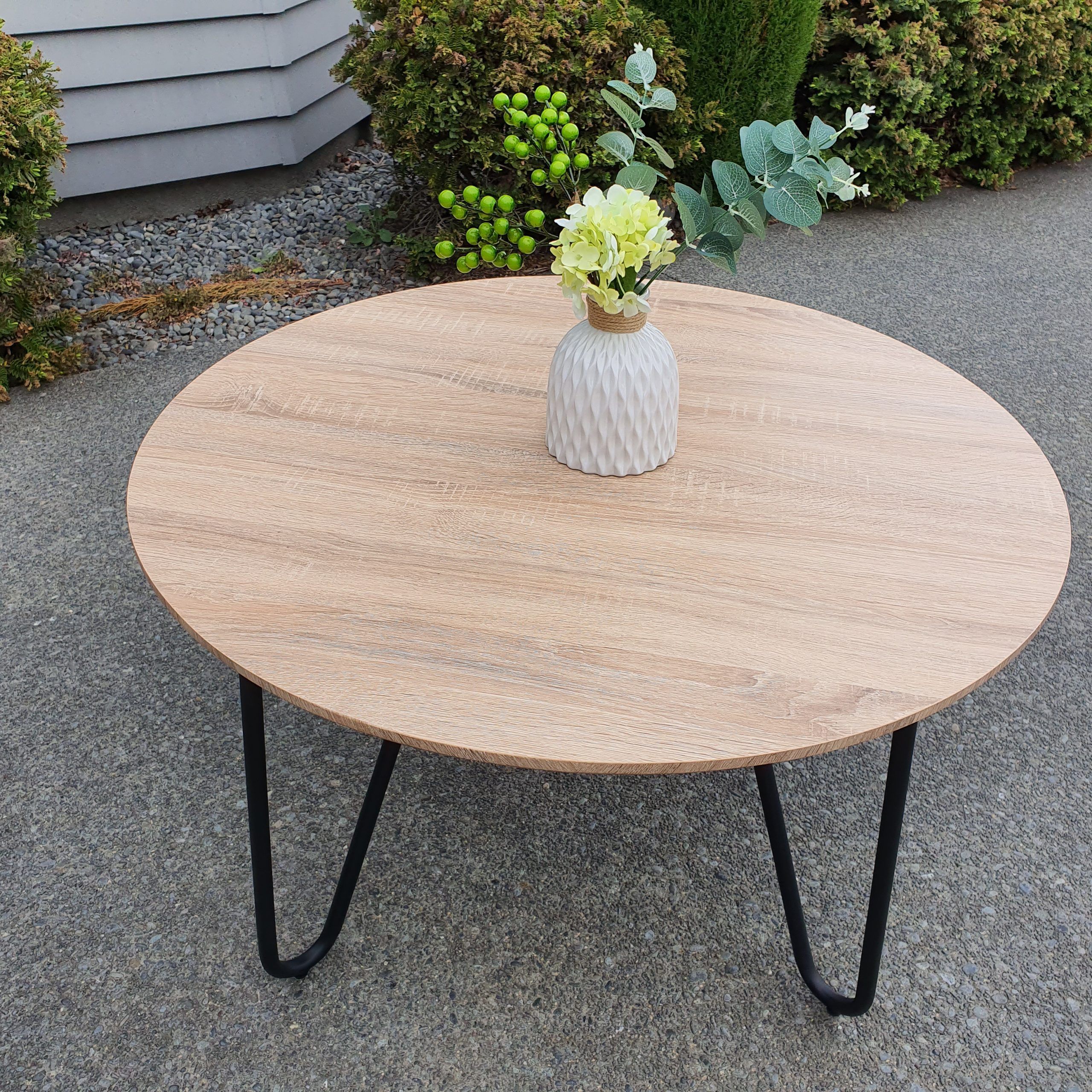 800mm Round Coffee Table With Metal Legs (View 4 of 10)