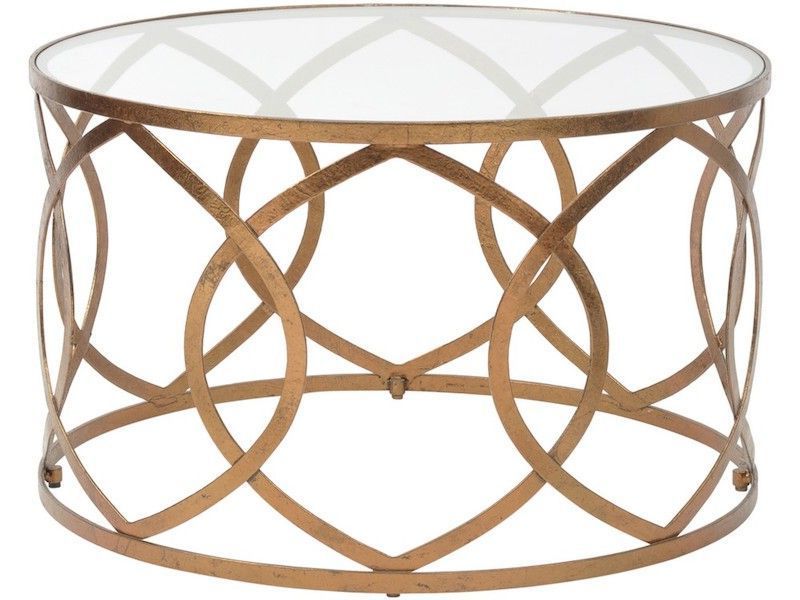 A Modern Round Glass Side Table Featuring An Ordnate Copper Leaf Base Within Widely Used Leaf Round Coffee Tables (View 10 of 10)