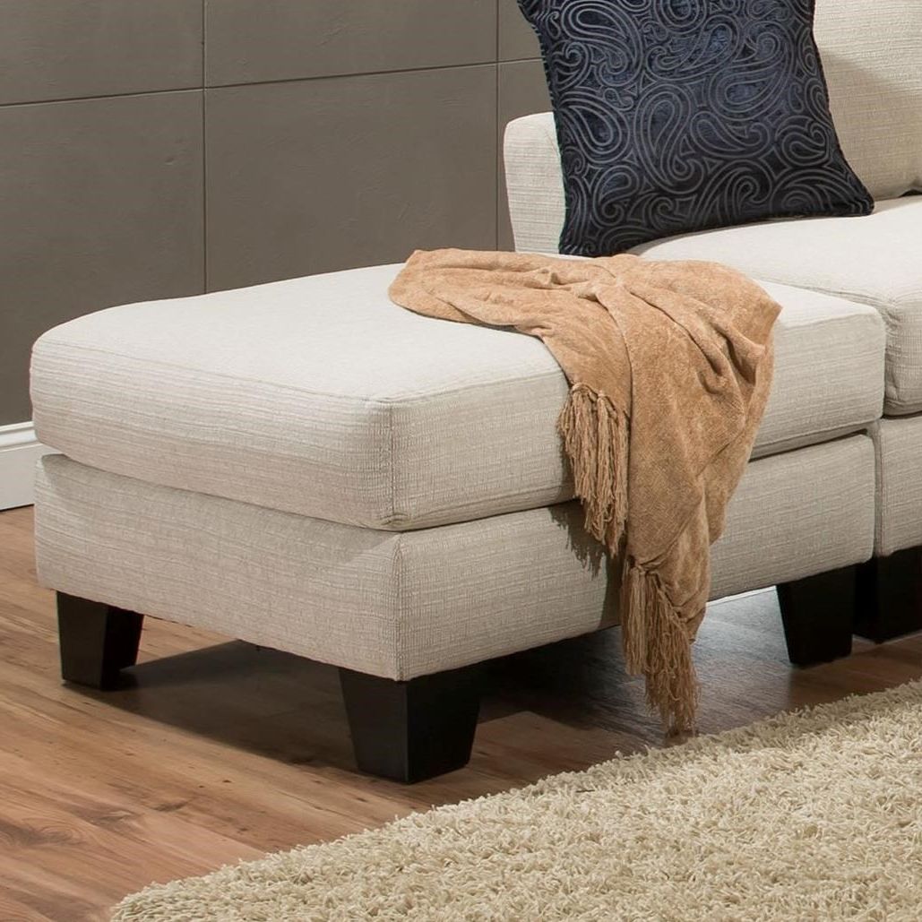 A1 Furniture For 2020 Cream Wool Felted Pouf Ottomans (View 3 of 10)