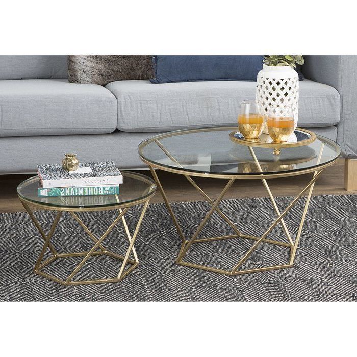 Add Contemporary Flare To Any Room With These Unique Geometric Nesting Within Most Popular Geometric Glass Top Gold Coffee Tables (View 4 of 10)