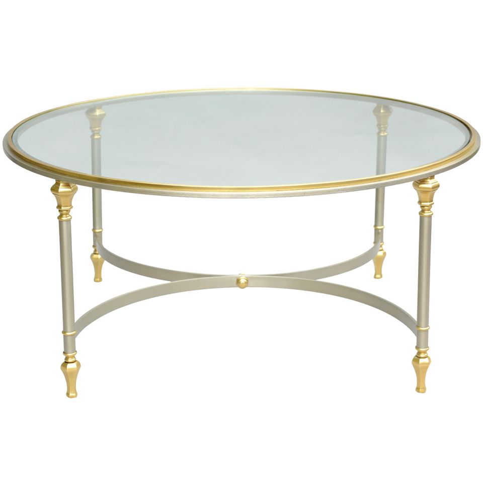 Antique Brass Aluminum Round Coffee Tables With Most Popular Vintage Italian Cocktail Table In Polished Steel And Brass Accents : On (View 7 of 10)