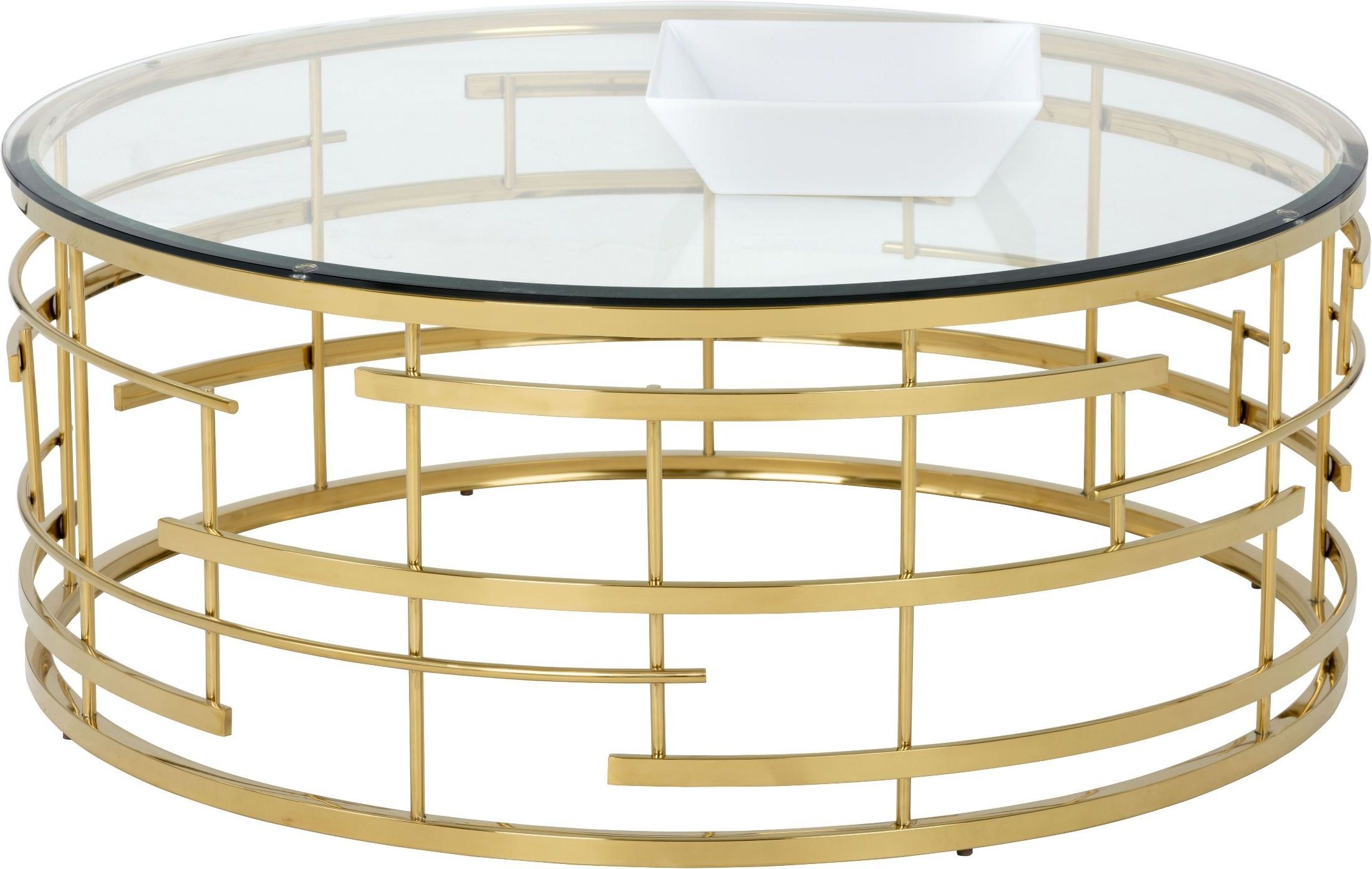Antique Gold Aluminum Coffee Tables Pertaining To Trendy Cielo Gold Metal Coffee Table From Sunpan (View 10 of 10)