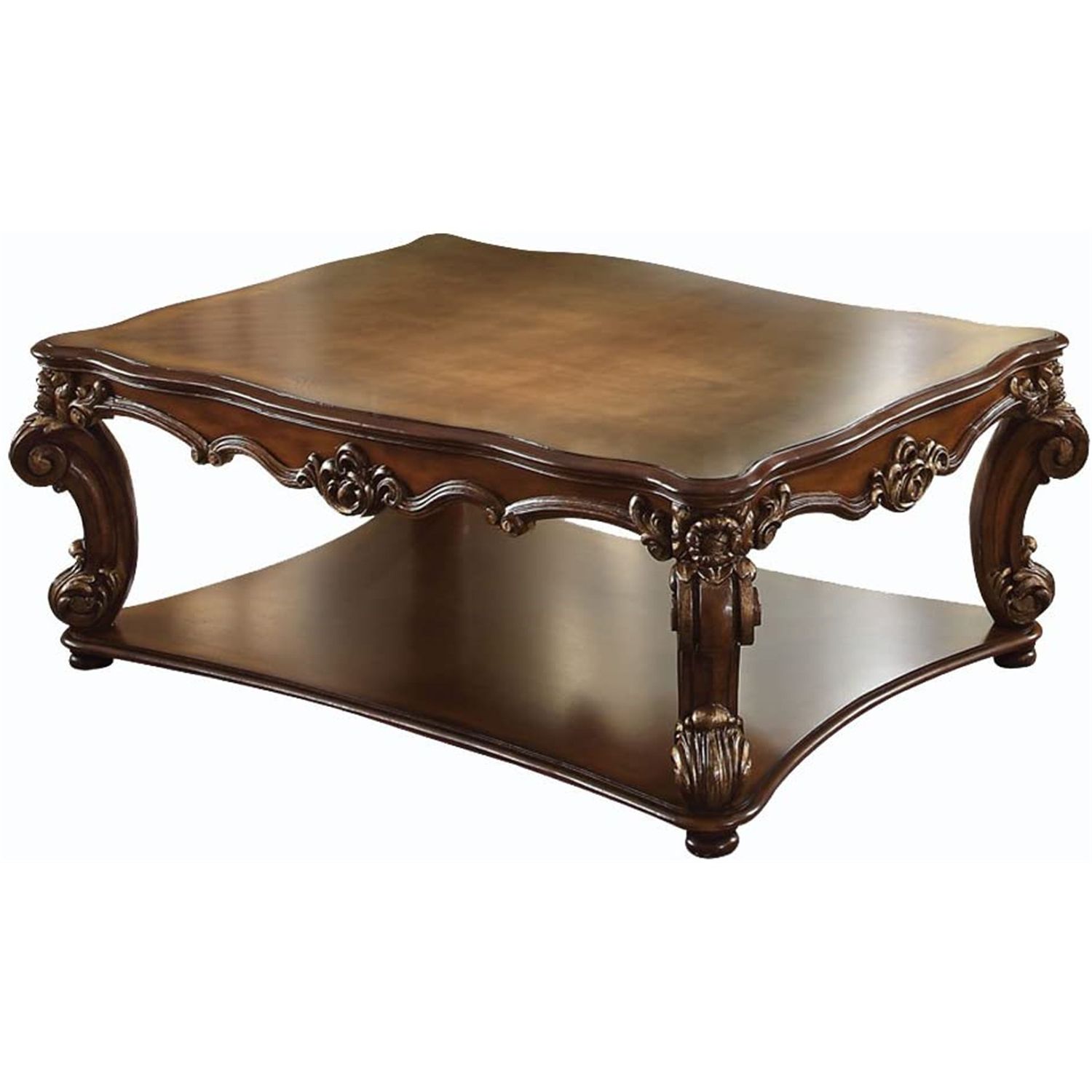 Antique White Black Coffee Tables Throughout Fashionable Acme Vendome Coffee Table (rectangular), Cherry Color:cherry,quantity: (View 2 of 10)