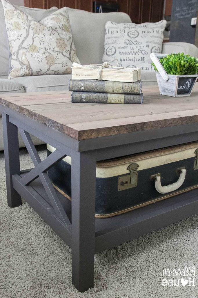 Barn Wood Top Coffee Table For Popular Aged Black Coffee Tables (View 7 of 10)