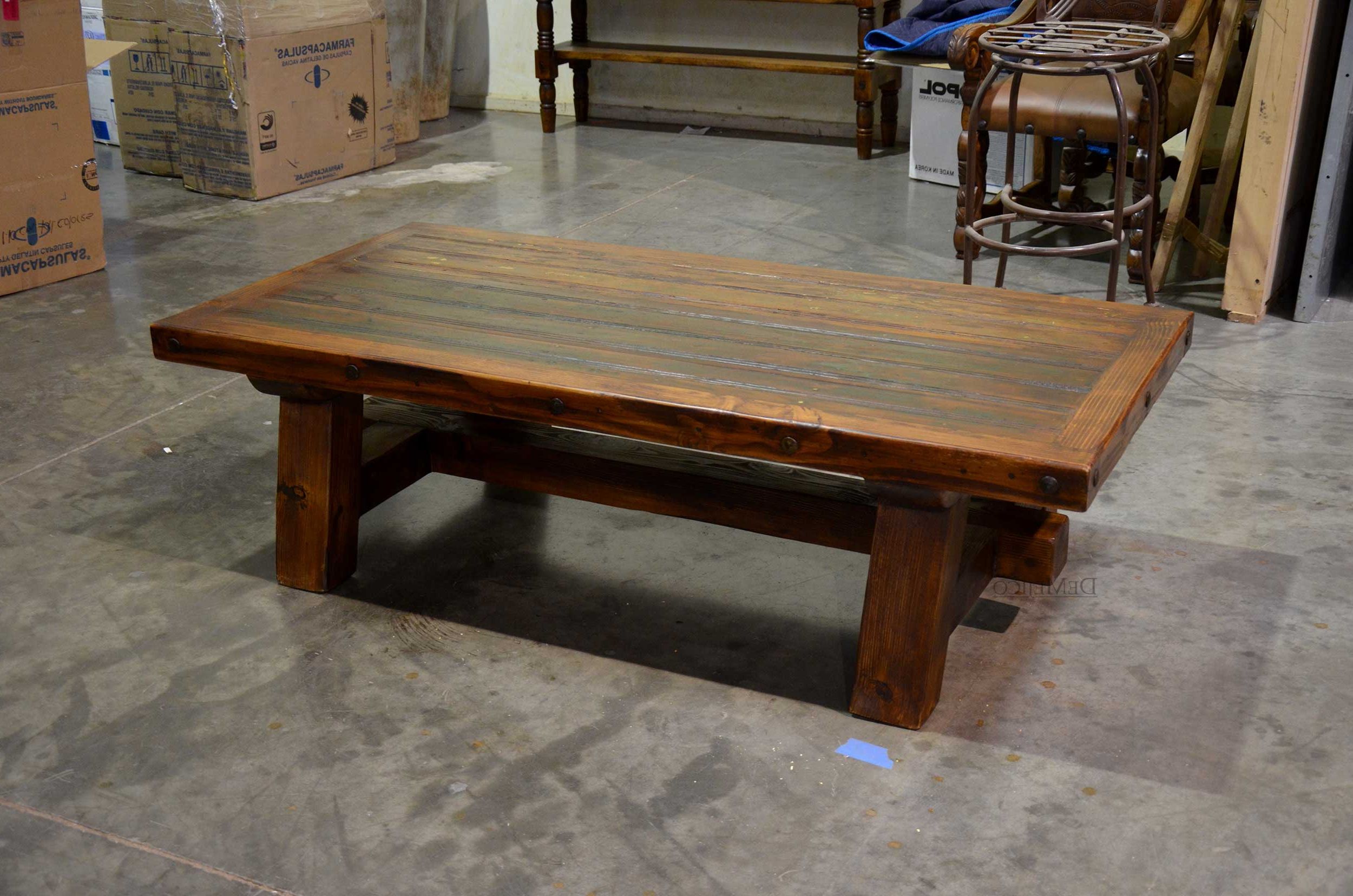 Barnwood Coffee Tables Regarding Newest Antiguo Coffee Table, Reclaimed Wood Coffee Table – Demejico (View 4 of 10)