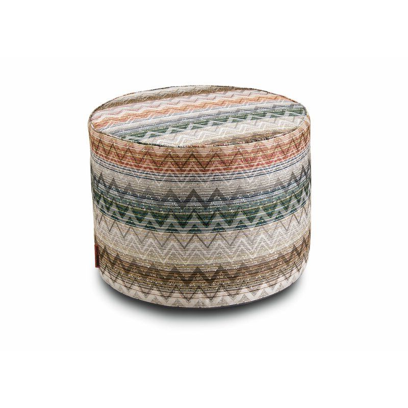 Beige Ombre Cylinder Pouf Ottomans Within Most Recently Released Missoni Home Yate Cylinder Pouf (View 7 of 10)