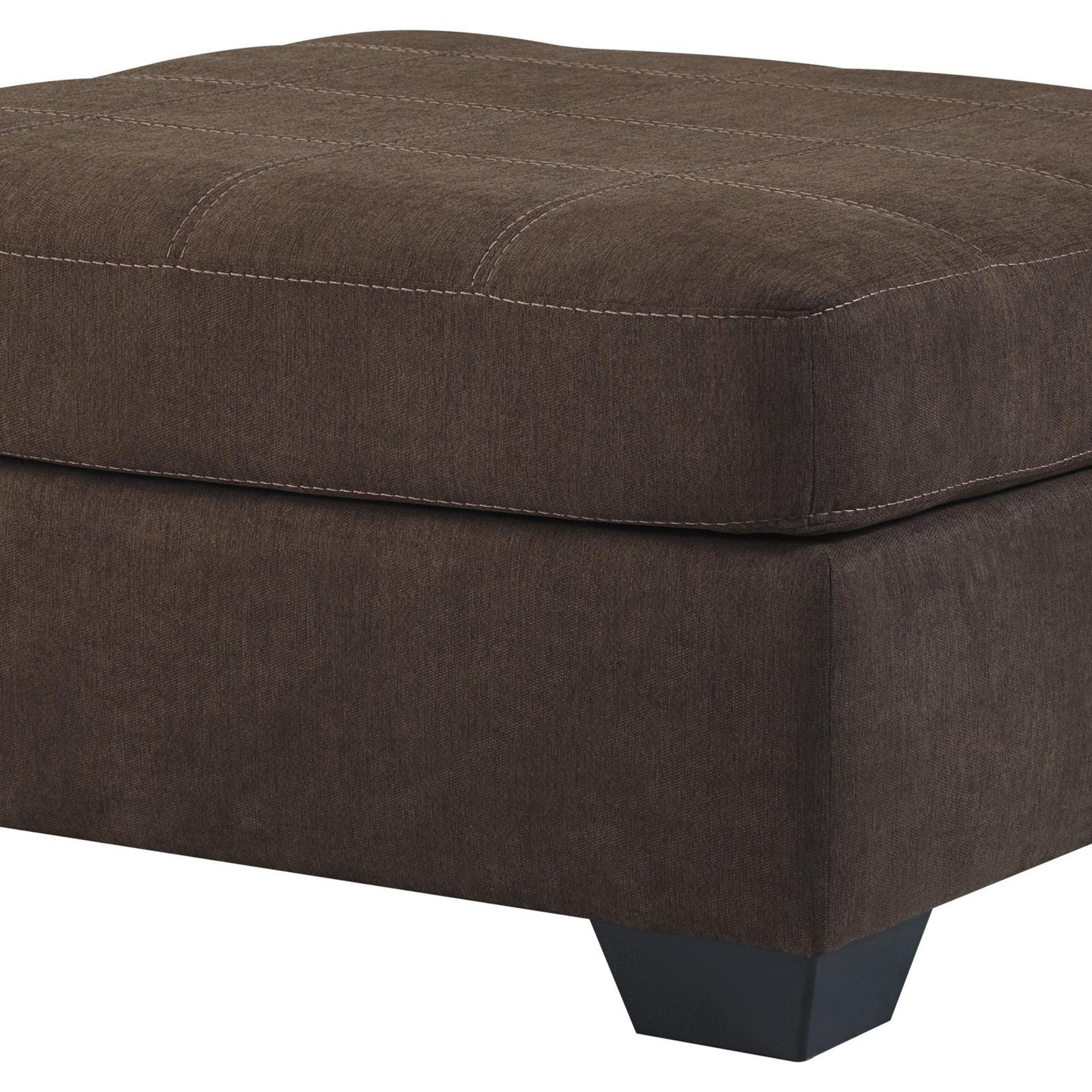 Benchcraft Maier – Walnut 4520108 Contemporary Square Oversized Accent Regarding Most Recently Released Fabric Oversized Pouf Ottomans (View 9 of 10)