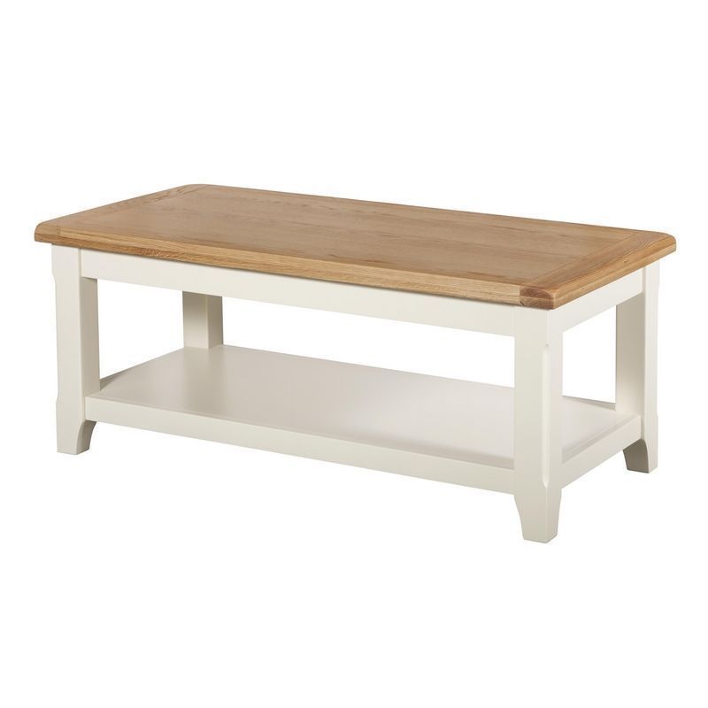 Best And Newest 1 Shelf Coffee Tables Within Buy Harmony White Large 1 Shelf Coffee Table – Online At Cherry Lane (View 7 of 10)