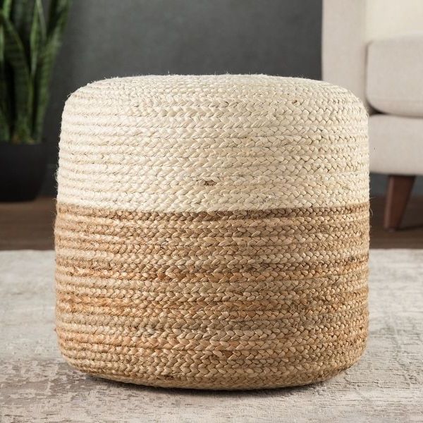 Best And Newest Gray And Beige Trellis Cylinder Pouf Ottomans Pertaining To Overstock: Online Shopping – Bedding, Furniture, Electronics (View 4 of 10)
