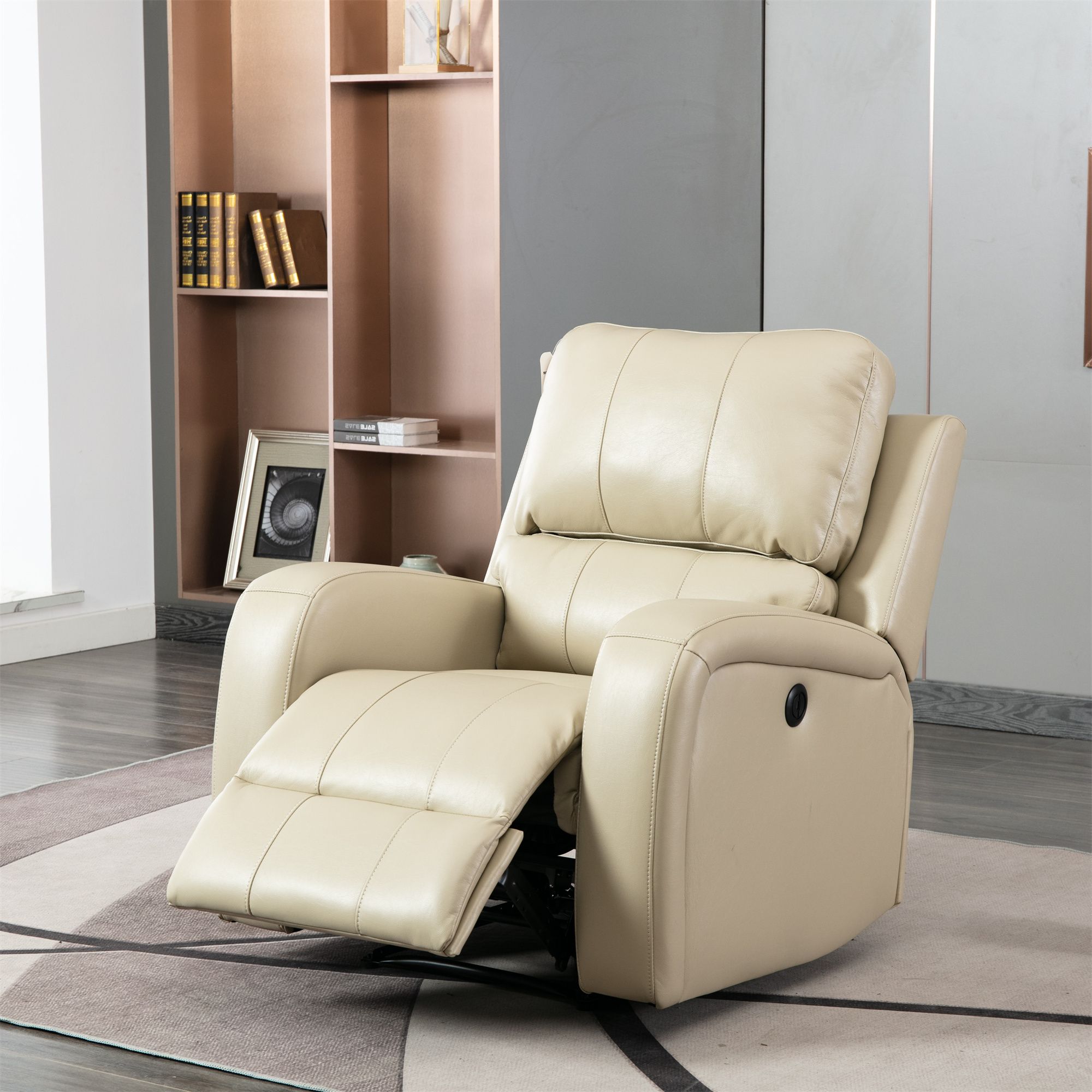 Best And Newest Power Lift Chair Electric Recliner Sofa For Elderly,comfortable Air With Regard To Black Faux Leather Usb Charging Ottomans (View 9 of 10)