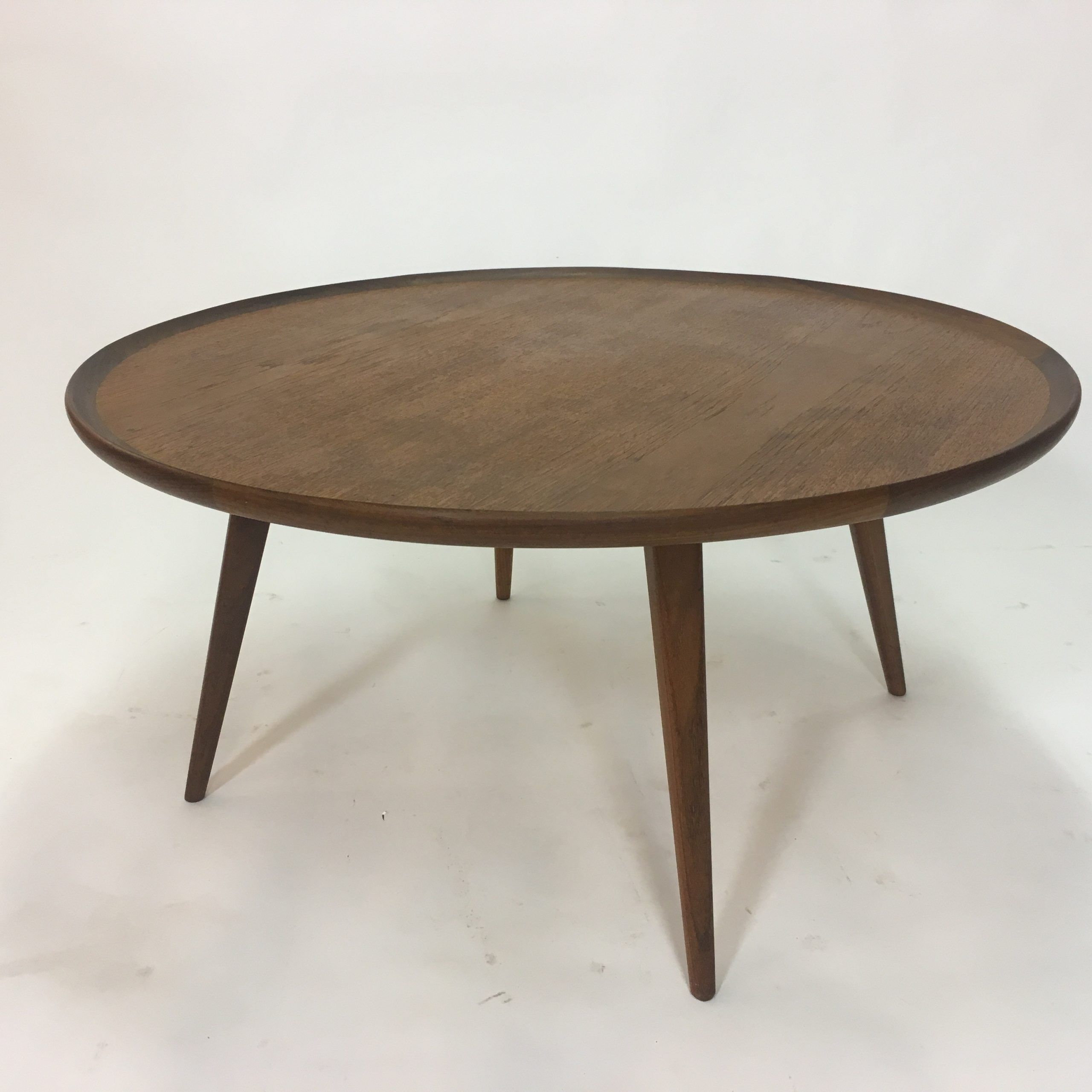 Best And Newest Vintage Round Teak Coffee Table – 1950s – Design Market Inside Round Coffee Tables (View 5 of 10)