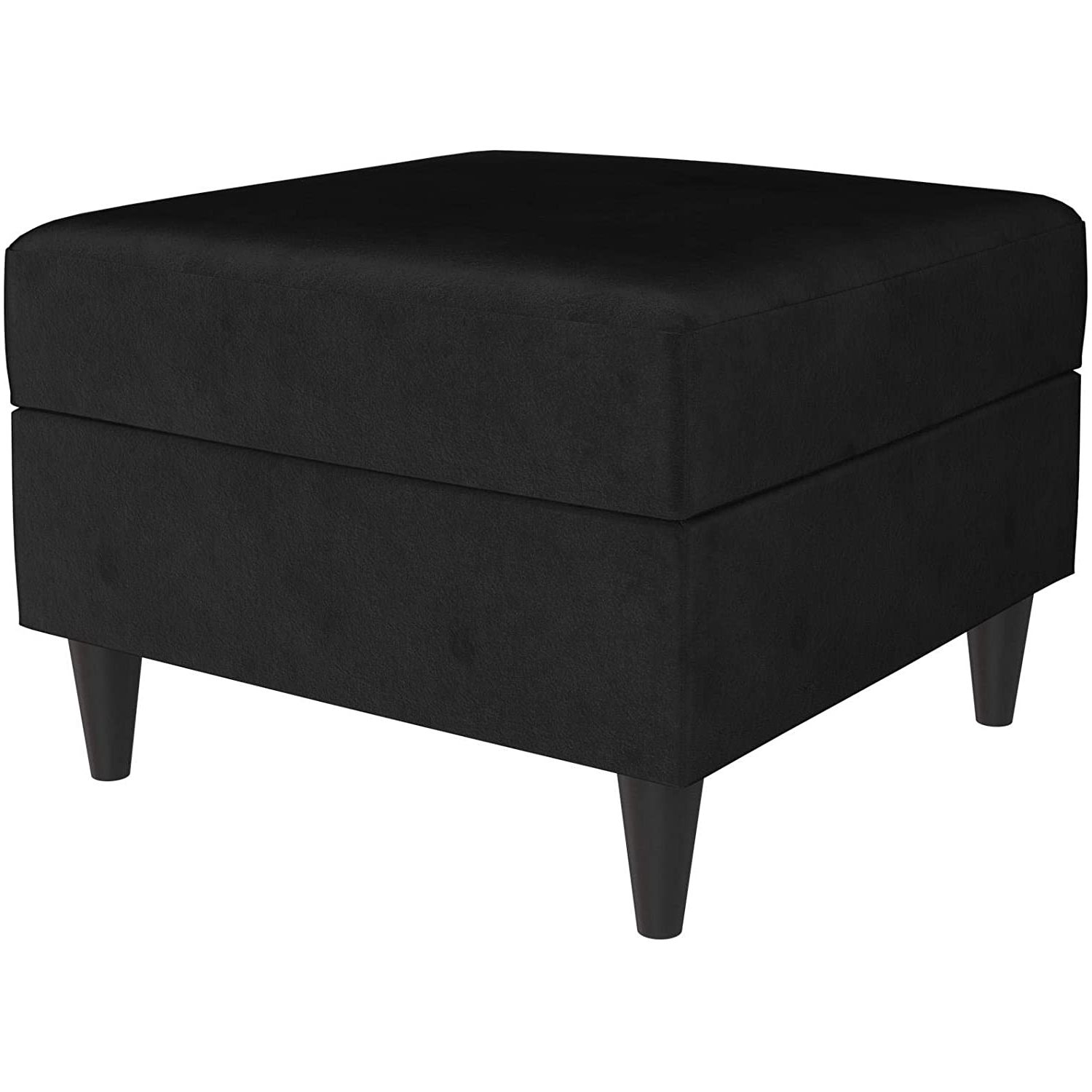 Black And Ivory Solid Cube Pouf Ottomans For Fashionable Amazon: Contemporary Cooper Small Square Ottoman With Storage (View 5 of 10)