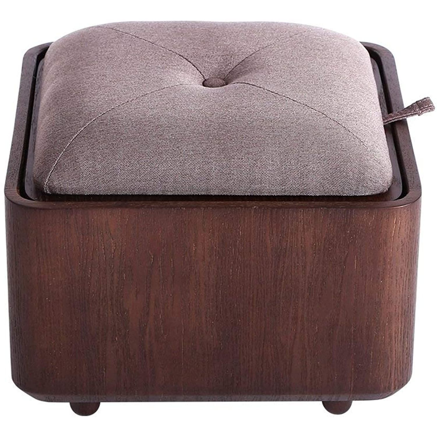 Black And Ivory Solid Cube Pouf Ottomans Pertaining To Most Recently Released Amazon: Thbeibei Ottomans Small Table Storage Ottoman Box Footrest (View 10 of 10)