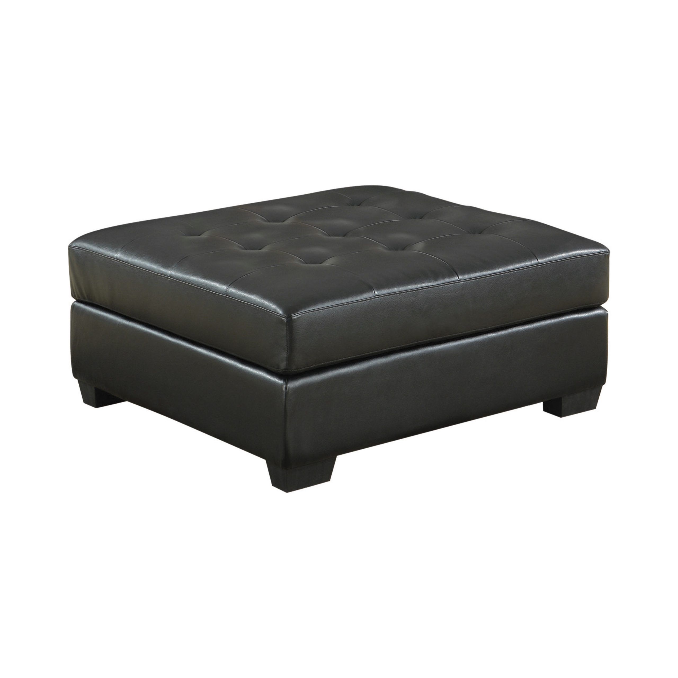 Black And Natural Cotton Pouf Ottomans For Favorite Darie Square Tufted Ottoman Black – Coaster Fine Furniture (View 10 of 10)