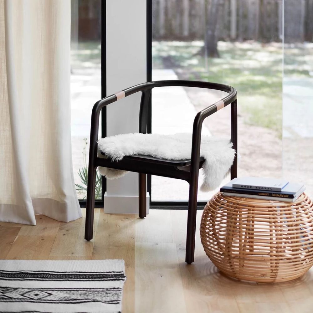Black And Off White Rattan Ottomans Pertaining To Favorite Java Rattan Ottomans (View 6 of 10)