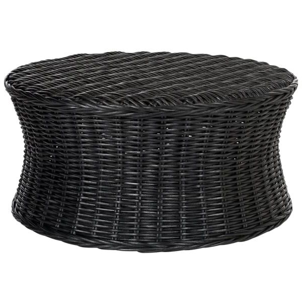 Black And Tan Rattan Coffee Tables With Regard To Well Liked Shop Safavieh Ruxton Storage Black Wicker Coffee Table – Free Shipping (View 9 of 10)