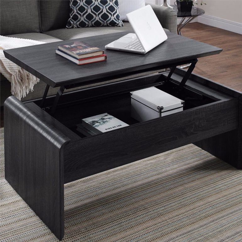 Black Lift Top Coffee Table With Storage (View 1 of 10)