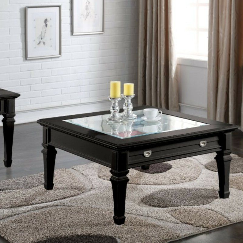 Black Wood Storage Coffee Tables Pertaining To 2020 Black Wood Coffee Table With Storage – Highland Dunes Jennifer Solid (View 9 of 10)