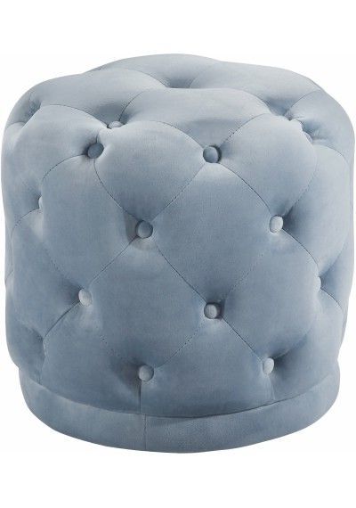 Blush Pink Round Velvet Tufted Ottoman Footstool (View 5 of 10)