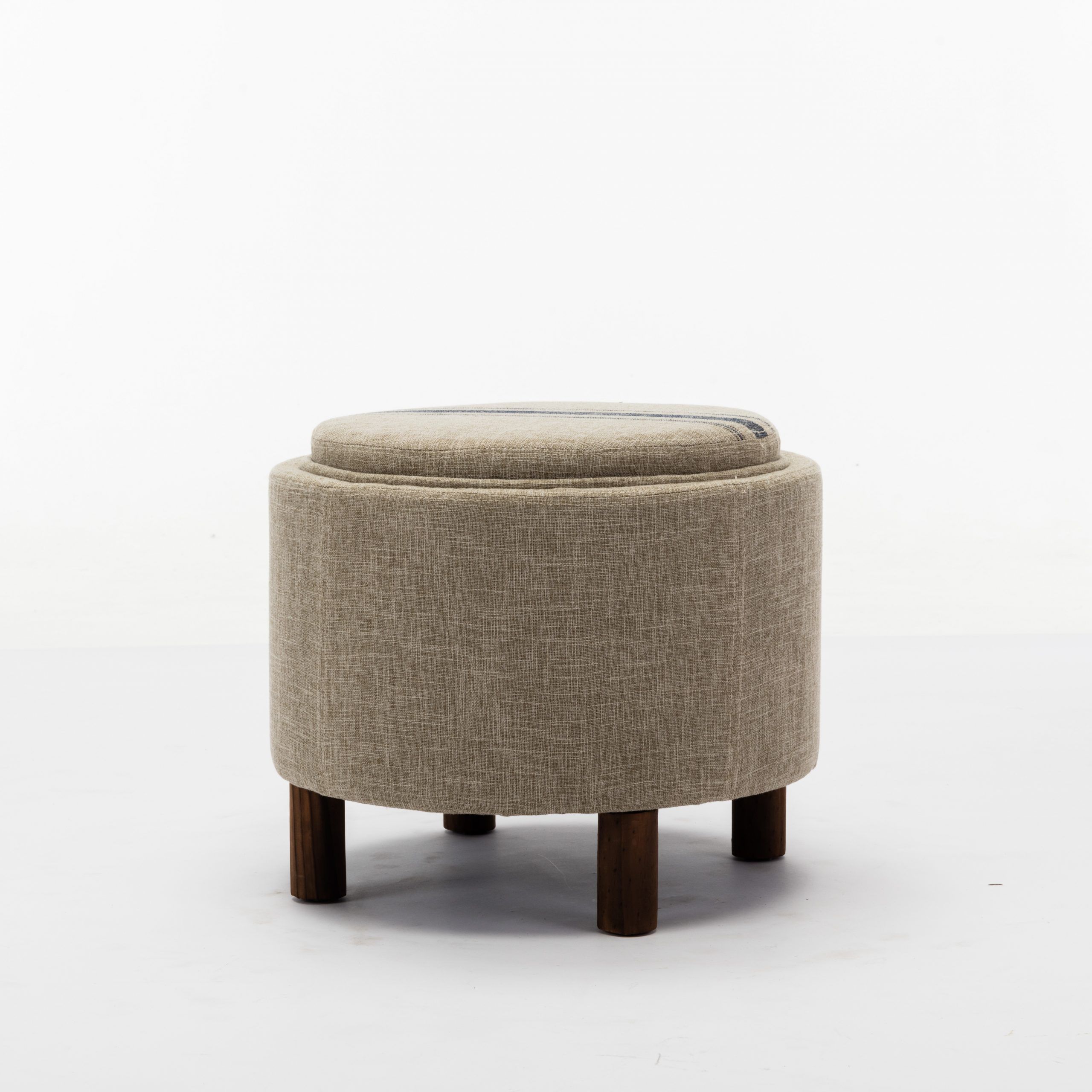 Boraam Industries Within Most Recently Released Beige And White Tall Cylinder Pouf Ottomans (View 9 of 10)