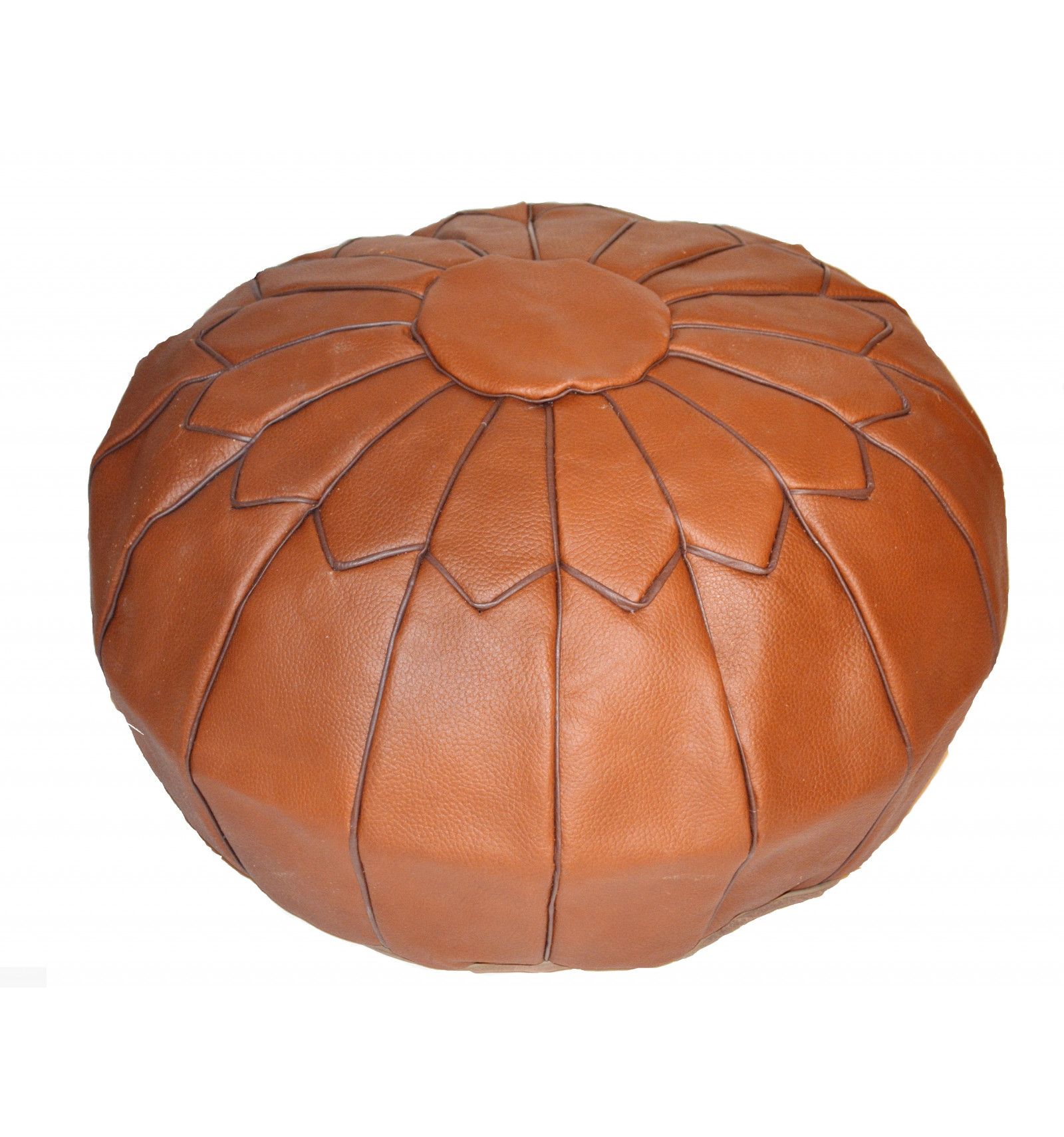 Brown Moroccan Inspired Pouf Ottomans With Well Liked Leather Pouf – Round Leather Ottoman Brown (View 1 of 10)