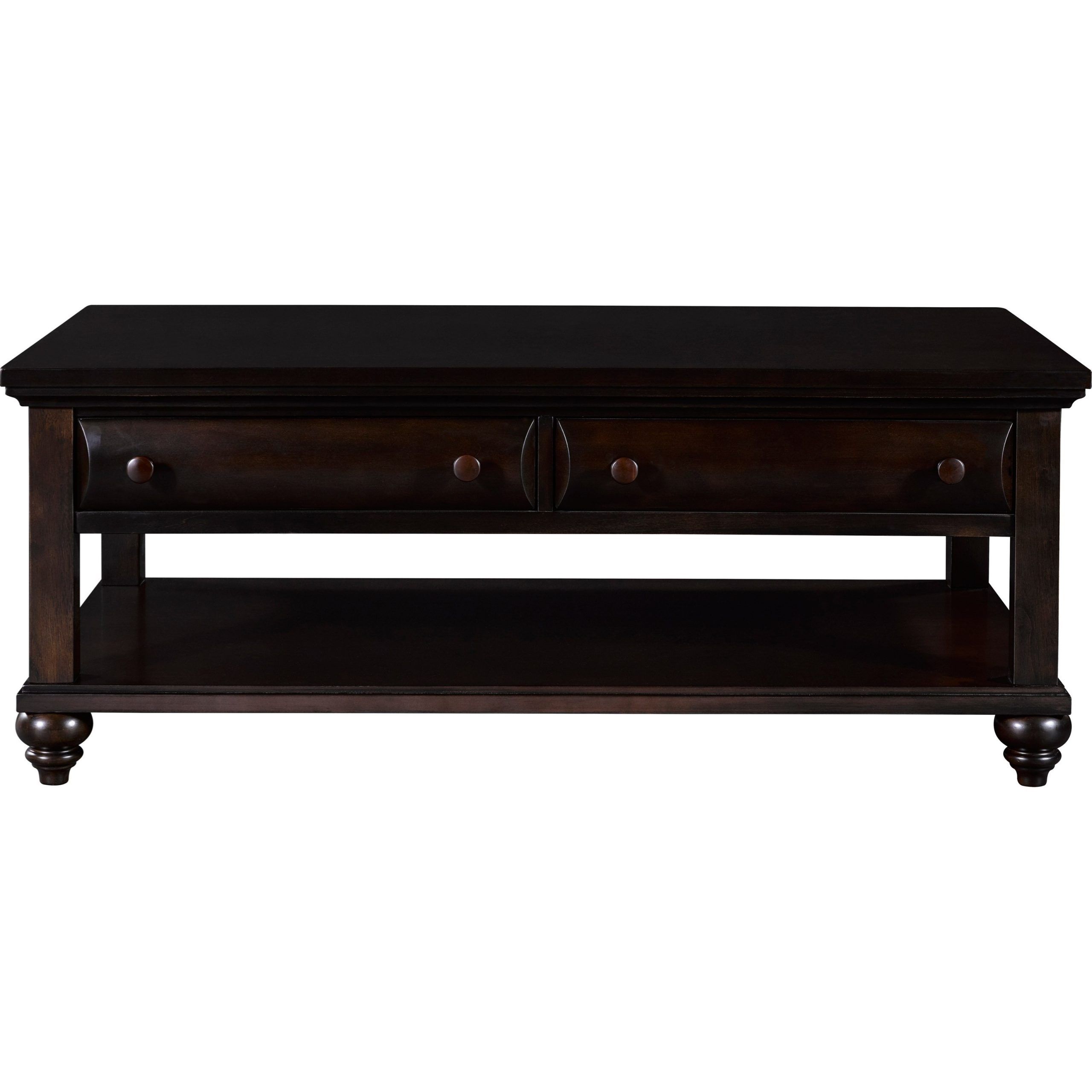 Broyhill Furniture Farnsworth 2 Drawer Cocktail Table In Black Finish In Trendy 2 Drawer Cocktail Tables (View 3 of 10)