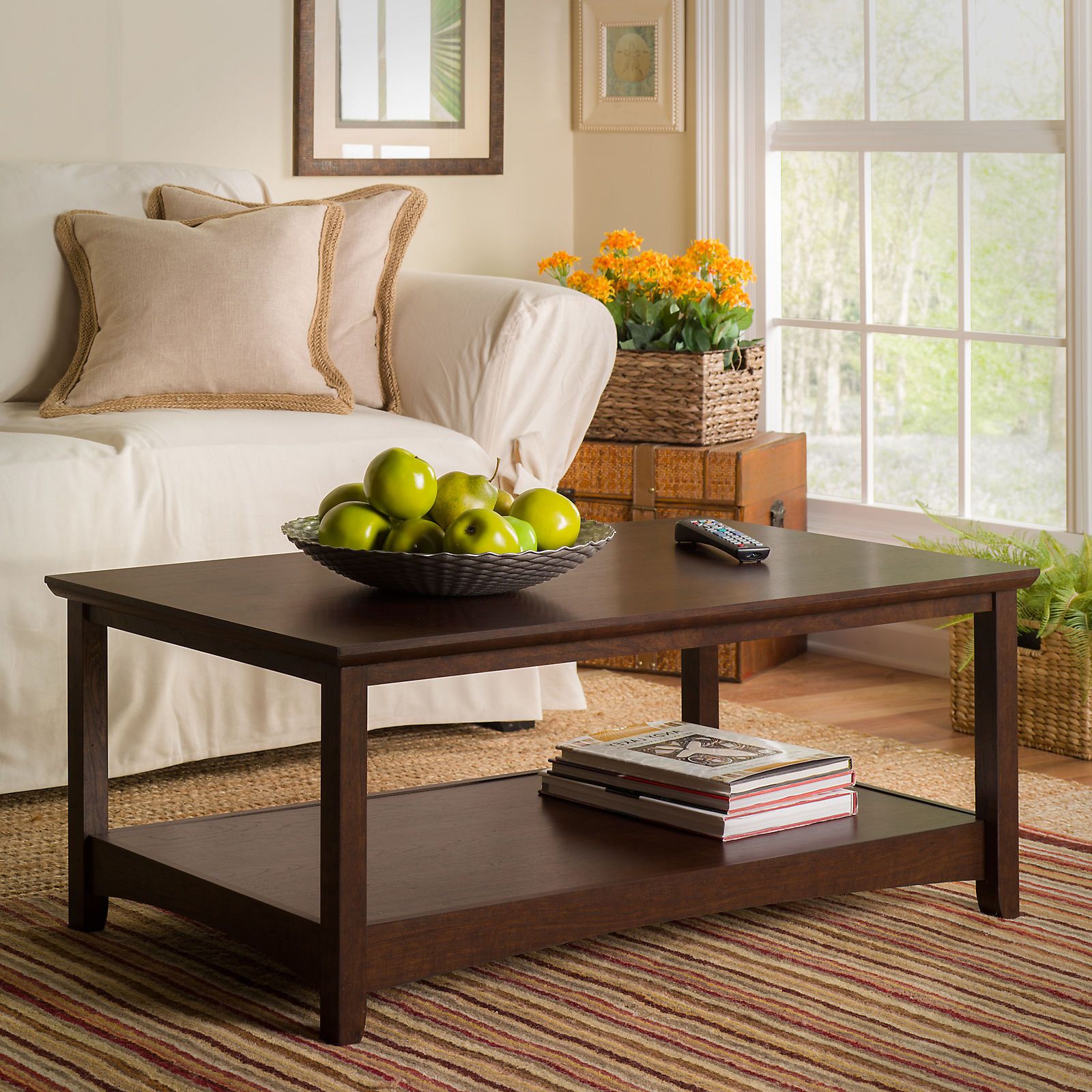 Bush My Space Buena Vista Rectangular Cherry Wood Coffee Table – Coffee With Regard To Fashionable Wood Rectangular Coffee Tables (View 5 of 10)
