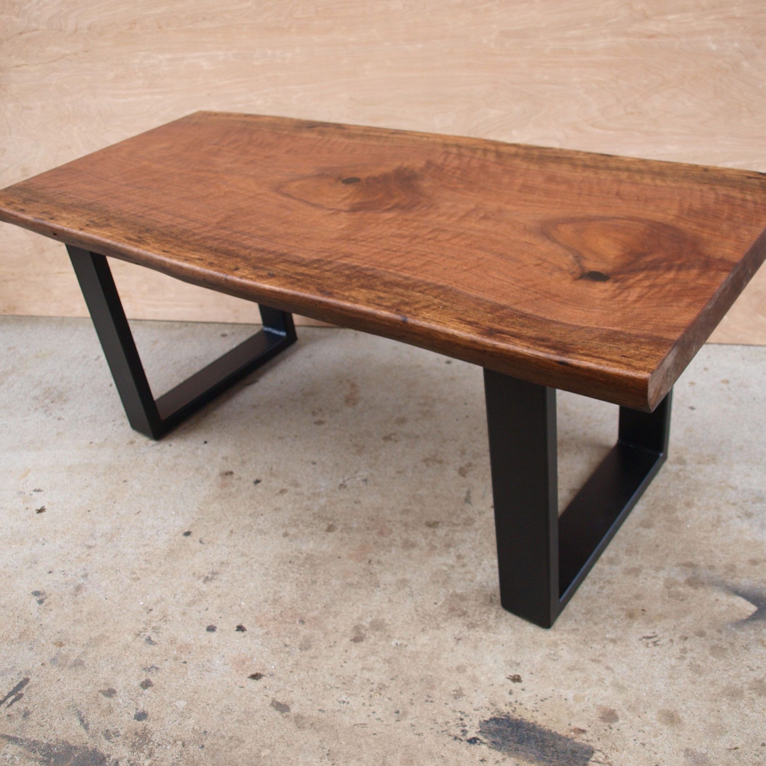 Buy A Hand Crafted Live Edge Walnut Coffee Table, Made To Order From Within Famous Walnut Wood And Gold Metal Coffee Tables (View 9 of 10)
