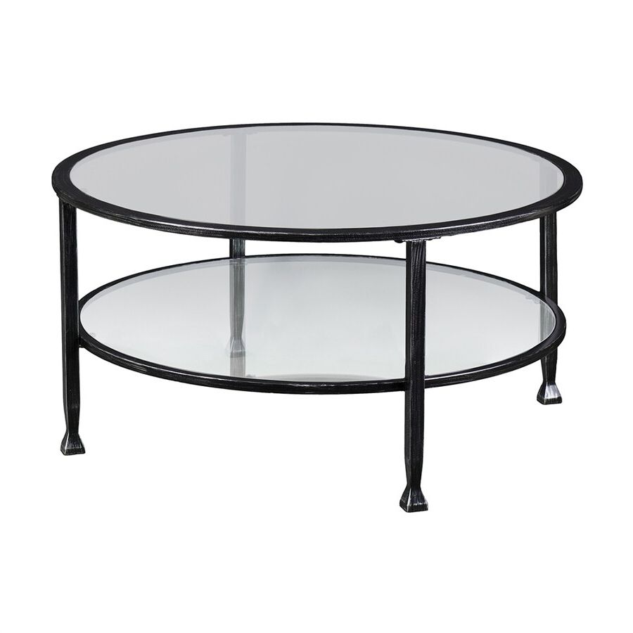 Clear Coffee Tables With Regard To 2019 Boston Loft Furnishings Lea Clear Glass Round Coffee Table At Lowes (View 4 of 10)