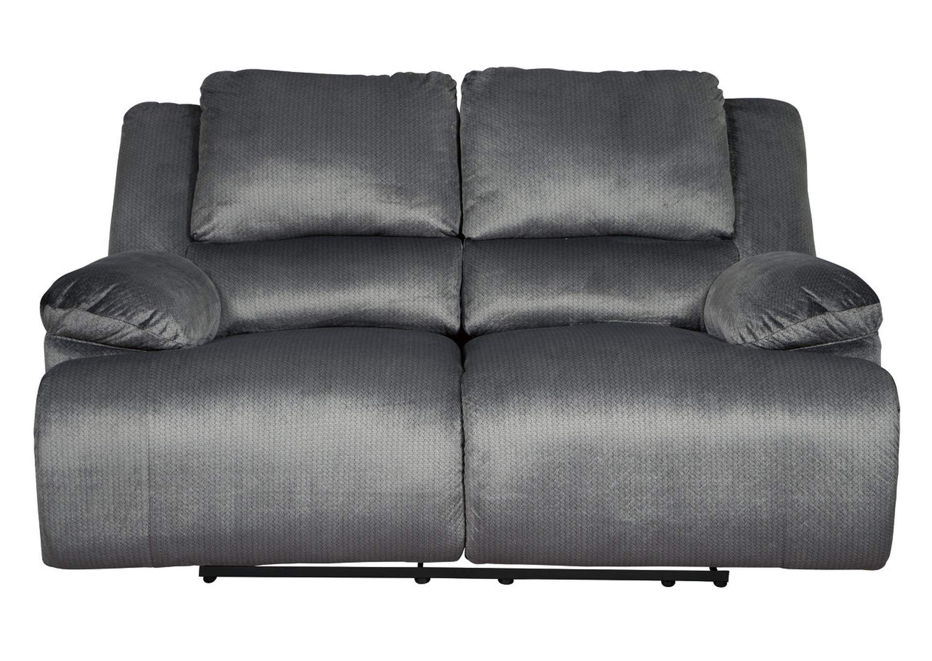 Clonmel Reclining Loveseat Furniture Town Tx Regarding Trendy Round Beige Faux Leather Ottomans With Pull Tab (View 10 of 10)