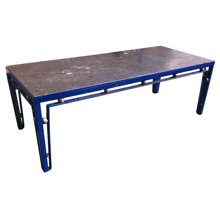 Cobalt Coffee Tables In Most Recently Released Jean Royere Rare, Long Blue Cobalt Metal Coffee Table At 1stdibs (View 10 of 10)