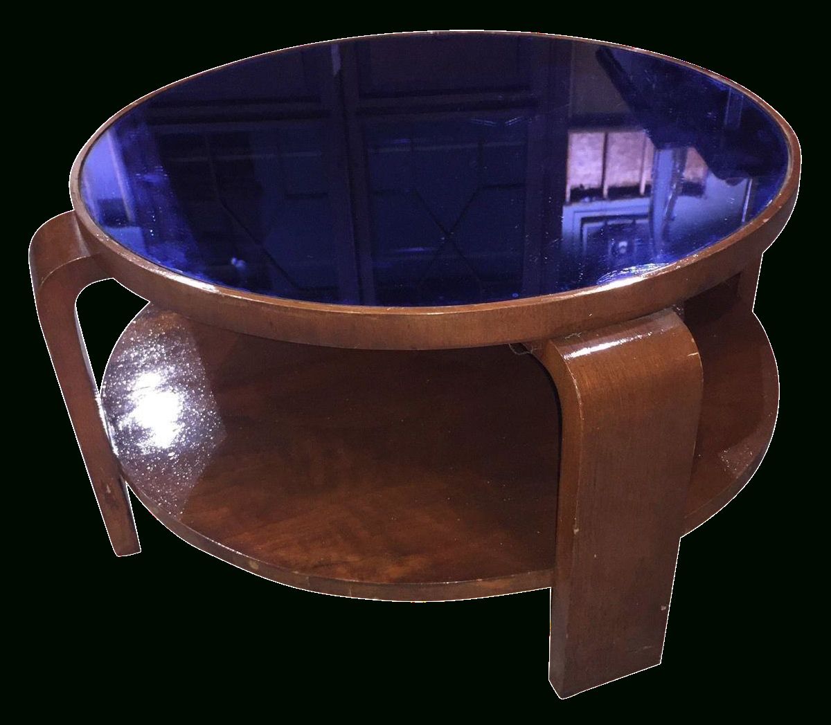 Cobalt Coffee Tables With Regard To 2020 Captivating, Round, Mid Century Modern Table Featuring A Vivid, Cobalt (View 8 of 10)