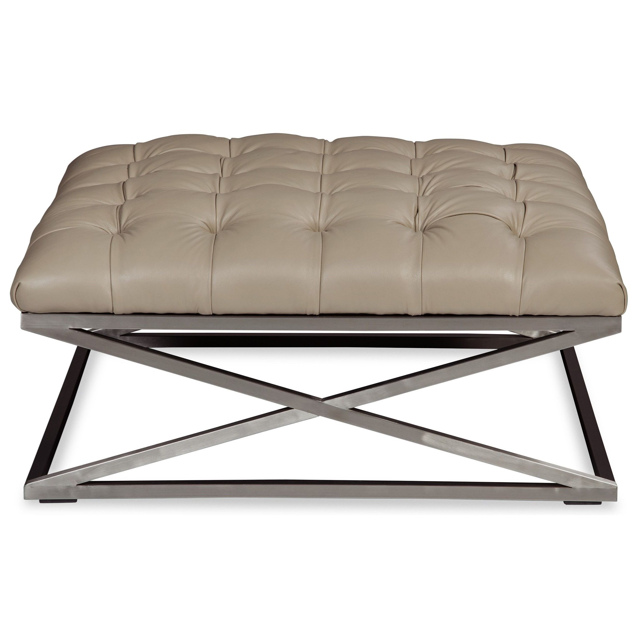 Craftmaster L088100 Contemporary Square Metal Cocktail Ottoman In Most Current Bronze Steel Tufted Square Ottomans (View 1 of 10)