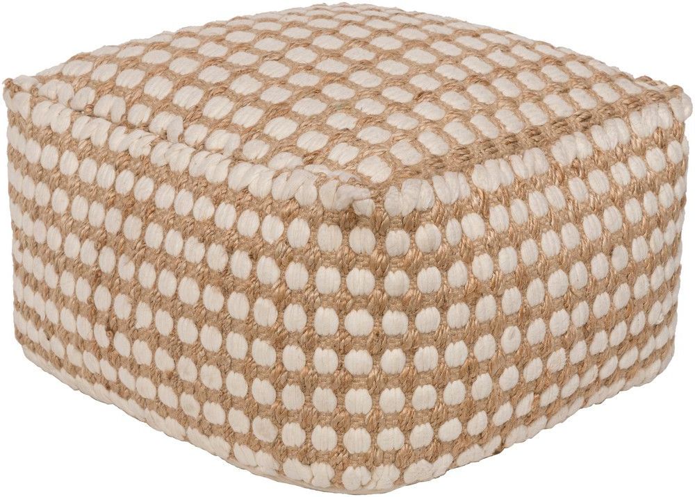 Current Oak Cove White And Khaki Woven Pouf Ottomans Pertaining To Add A Touch Of Beachy Glam With Oak Cove Collection Featuring (View 7 of 10)
